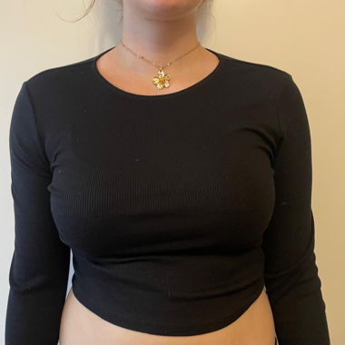 Black Long-Sleeve Top