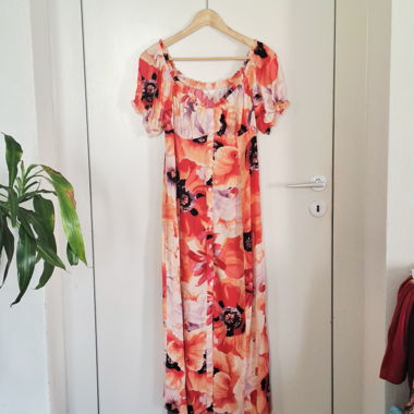 Long Floral Maternity Dress