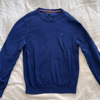 Tommy Hilfiger Navy Blue Baumwollpullover Größe M
