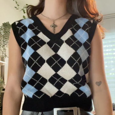 Karierte Veste
