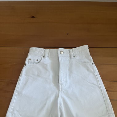 White denim shorts