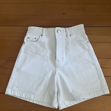 White denim shorts