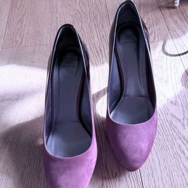 NAVYBOOT purple suede high heels 38.5