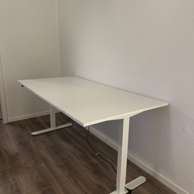 height-adjustable desk white