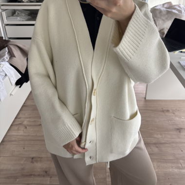 Stradivarius Ecru Cardigan-Gilet