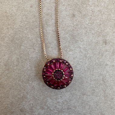 Pink Flower Necklace