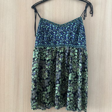 Bustier con spalline nei toni turchesi