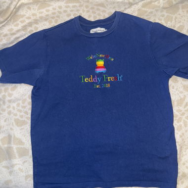 Teddy Fresh blue graphic T-shirt S