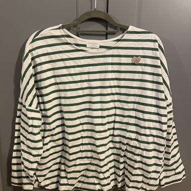 Des Petits Hauts Streifen-Shirt mit Herz