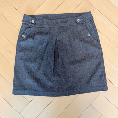 Blau melierter Minirock