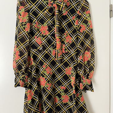 Robe chemisier rétro légère et à motifs