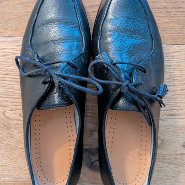Derbies en cuir noirs Bally