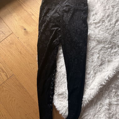 Black Lace-Up Leggings by Killstar