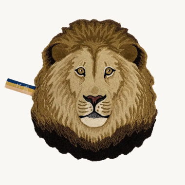 Tappeto a testa di leone - fatto a mano