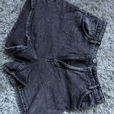 Grey Denim Shorts