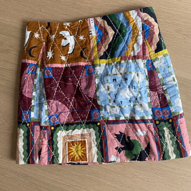 Jupe courte patchwork colorée