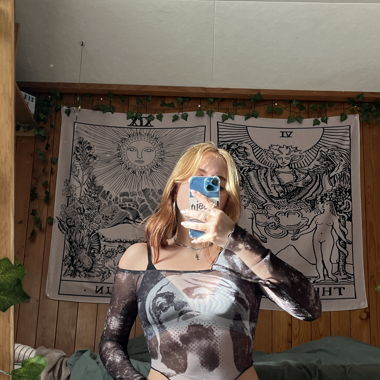 goth mesh croptop