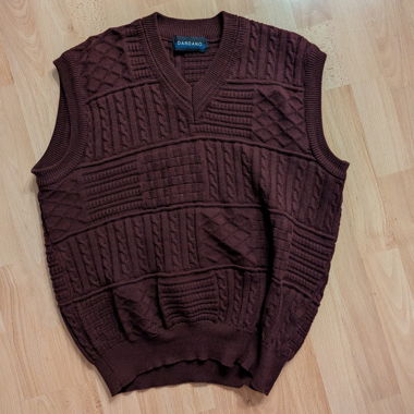 Maglione in maglia senza maniche bordeaux