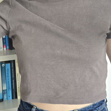 T-shirt court gris