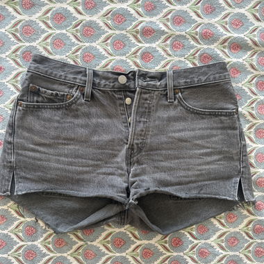 Gray Denim Shorts