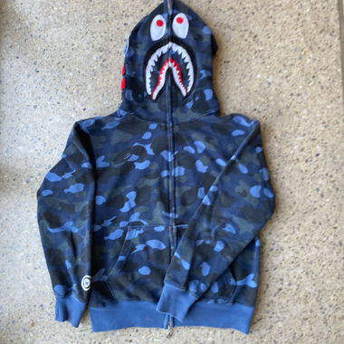 jacket zip bape shark (hoodie camo)