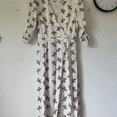 ba&sh Kleid mit Blumenprint, weiss