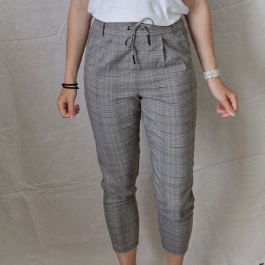 Karrierte Stoffhose