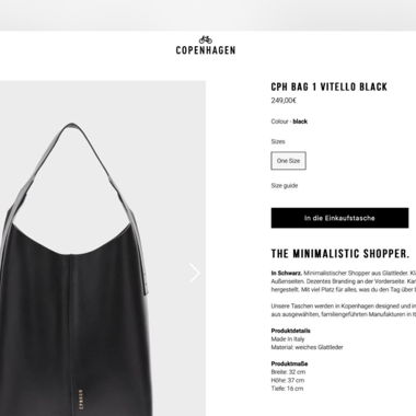 Borsa in pelle vera COPENHAGEN
