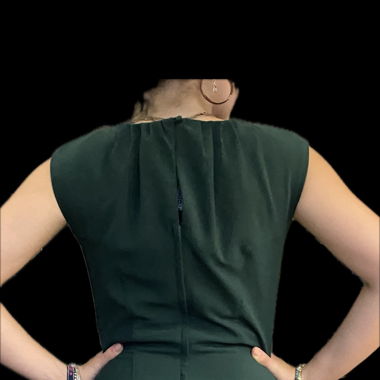 Dunkelgrünes Kleid