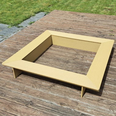 Sandkasten mit Sitzrändern - 140 x 140 cm