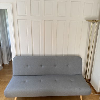 Canapé-lit gris - design scandinave