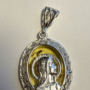 Medaillon mit Maria in Silber 925