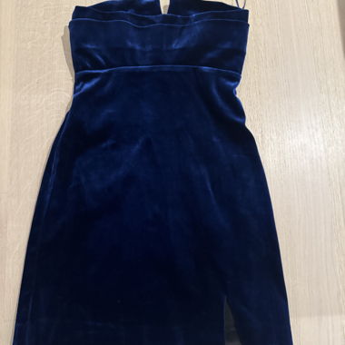 Abito in velluto blu