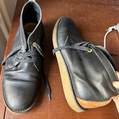 Bottines en cuir noir WESC