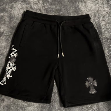 Short neri Chrome Hearts con stampa a croce