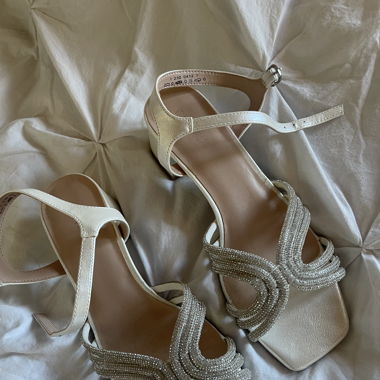 Catwalk Sandalen mit Glitzersteinchen