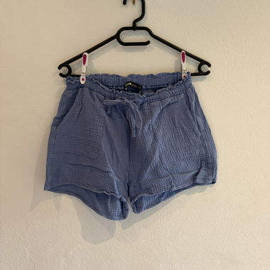 Blauer Gaze-Shorts