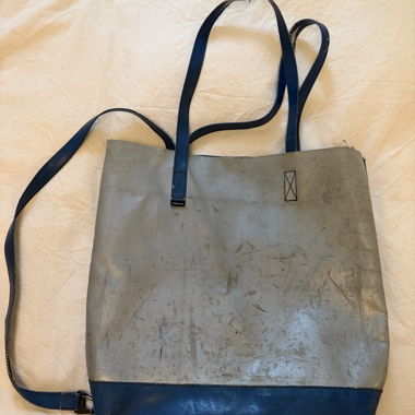 Borsa tote FREITAG blu e grigia