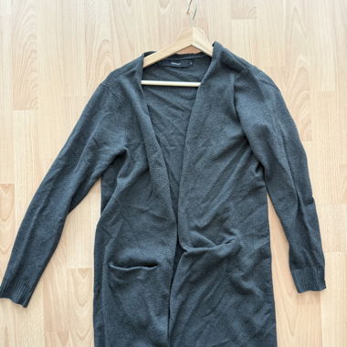 Cardigan lungo grigio