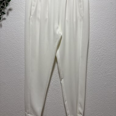 Pantalon en tissu blanc