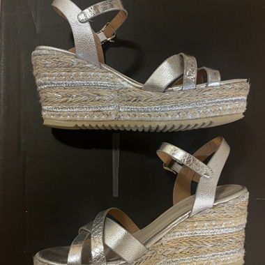 Silver wedges/ heels