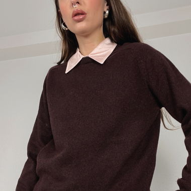 Vintage M&S burgundy soft wool jumper