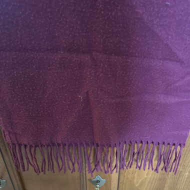 Burgundy Scarf with Tassels