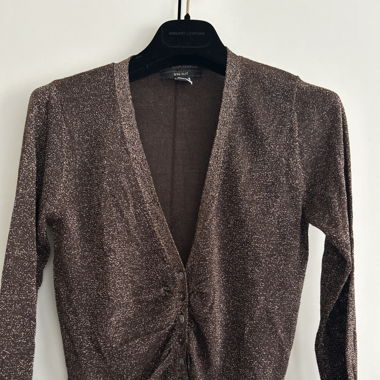 Mango Metalic Knit Cardigan