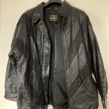 Giacca in pelle stile vintage