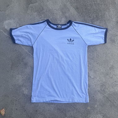 Adidas blue vintage tee summer
