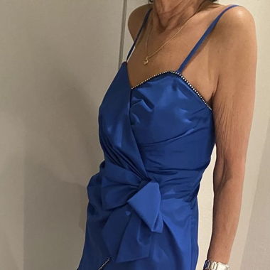 Elegantes blaues Abendkleid/Brautführerin Gr.36/38
