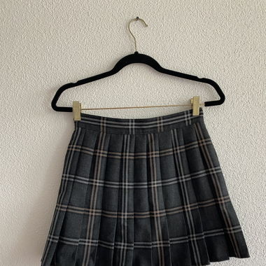 Vintage mini Karorock Schuluniform grau Gr. M