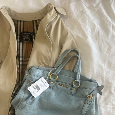 Borsa Vintage Originale MiuMiu (borsa a fiocco) Azzurro Baby