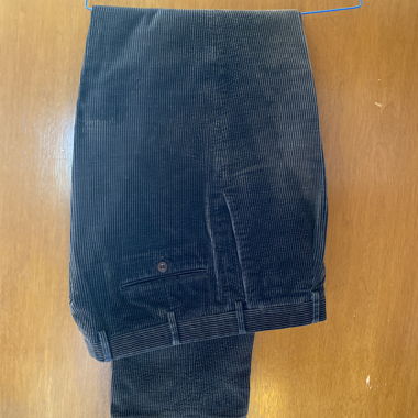 Pantalon en velours côtelé foncé Brioni
